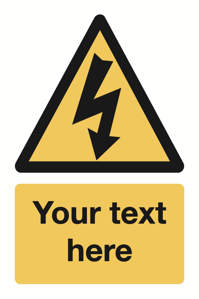 Electricity Your Text Here Sign-323B