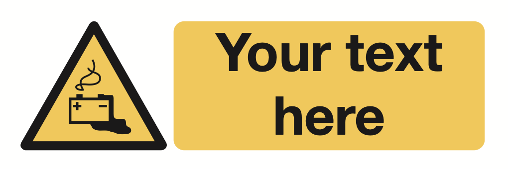 Battery Your Text Here Sign-328A