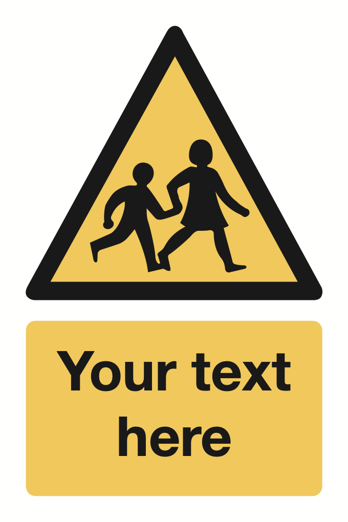 Children Your Text Here Sign-329B
