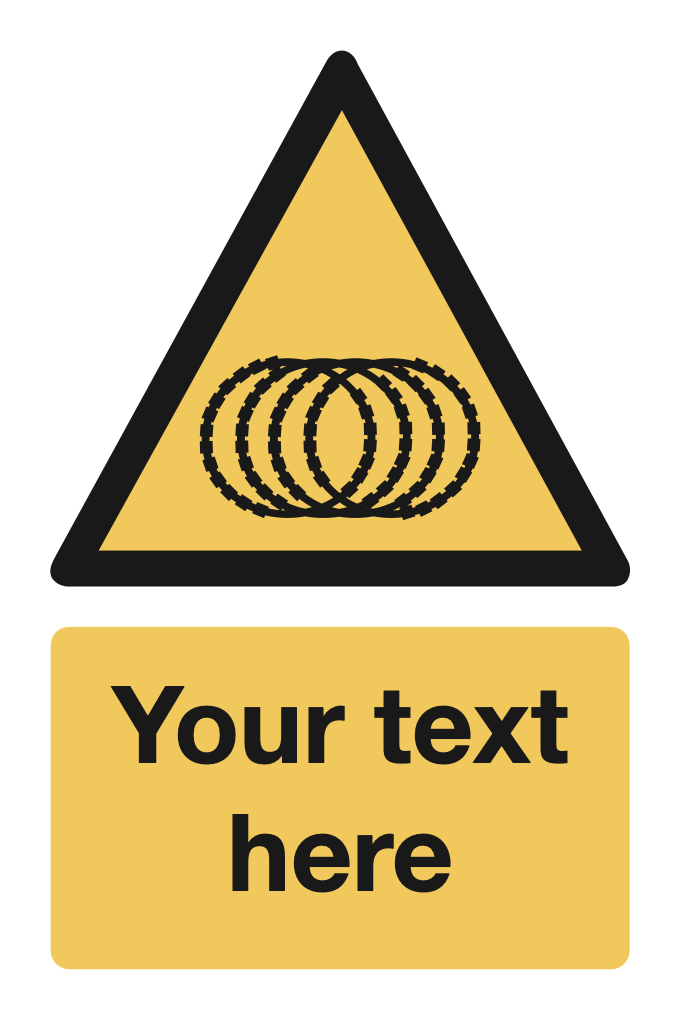 Razor Wire Your Text Here Sign-336B