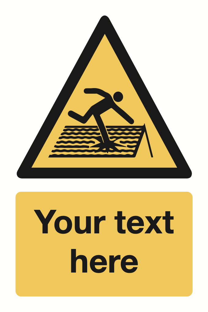Fragile Roof Your Text Here Sign-337B