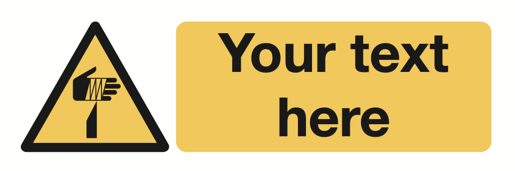Sharp Object Your Text Here Sign-349A
