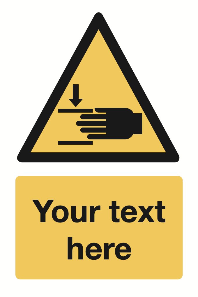 Finger Trap Your Text Here Sign-350B