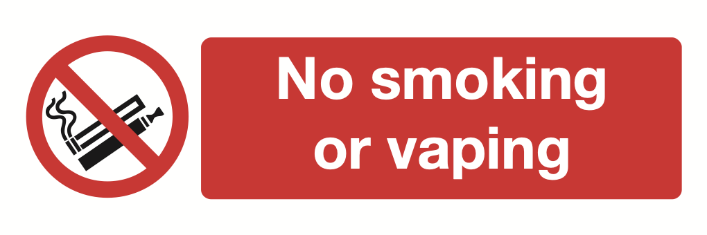 No Smoking Or Vaping Sign-354A