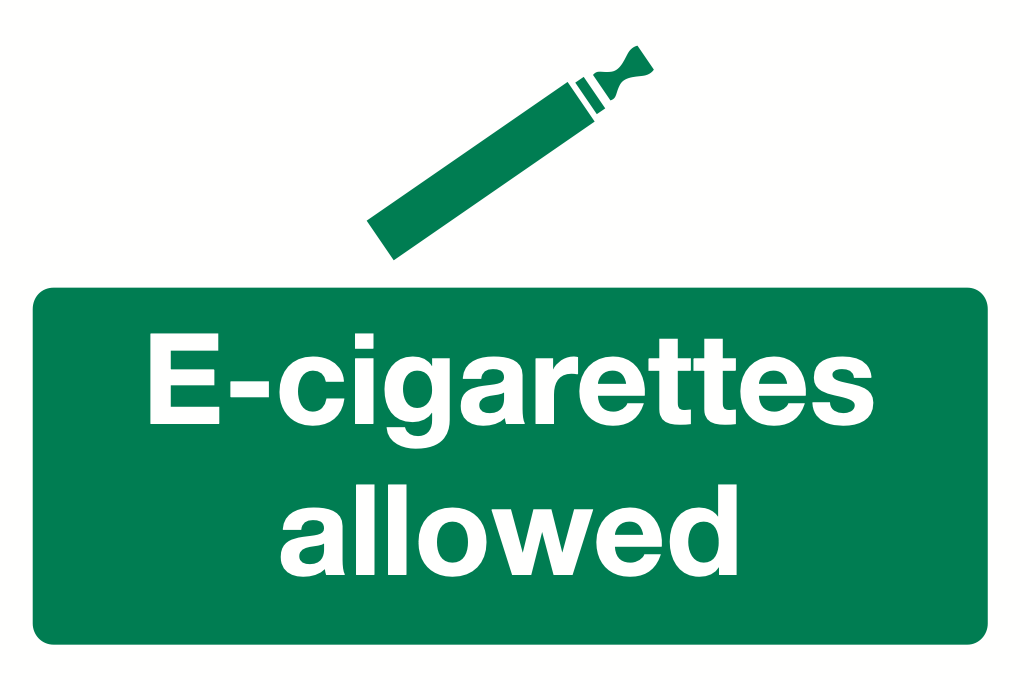 Ecigarettes Allowed Sign-355B