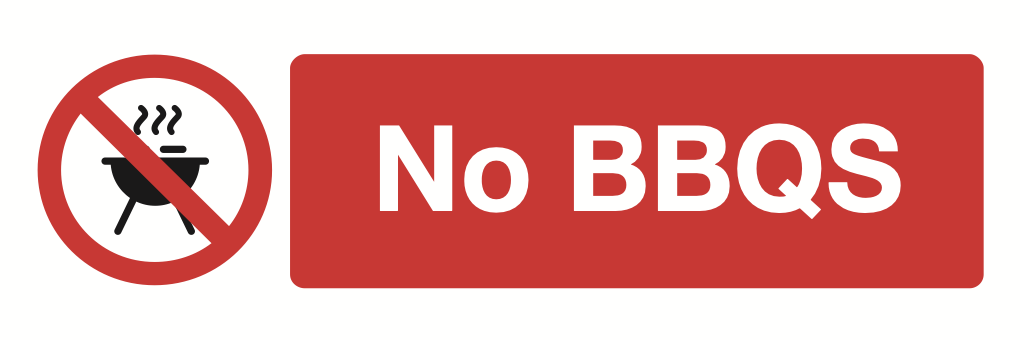No BBQs Sign-357A
