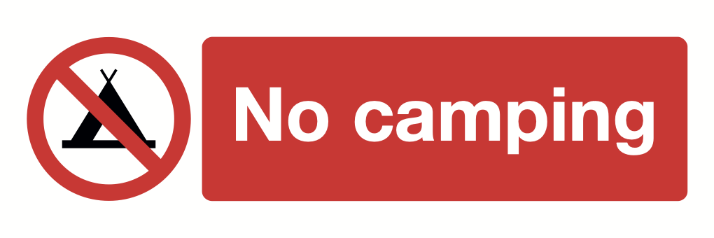 No Camping Sign-358A