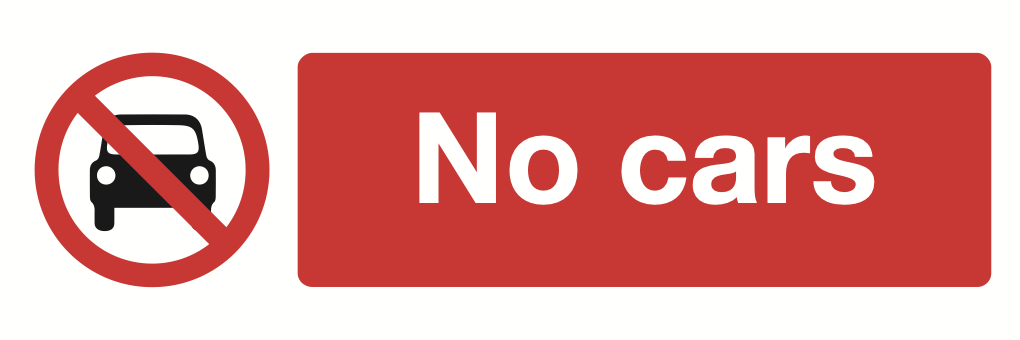 No Cars Sign-363A