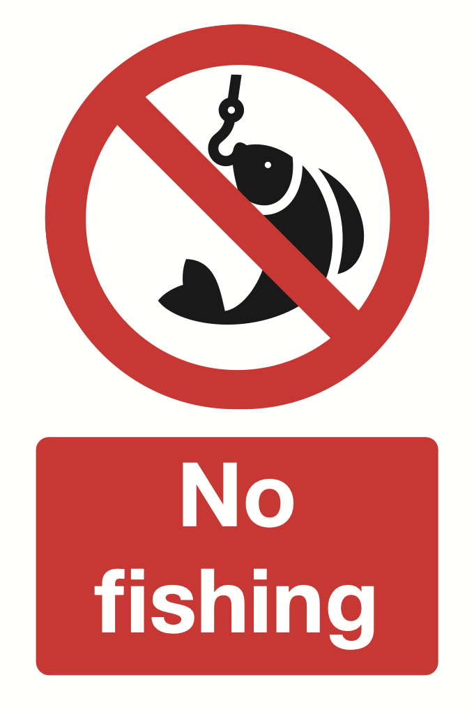 No Fishing Sign-375B