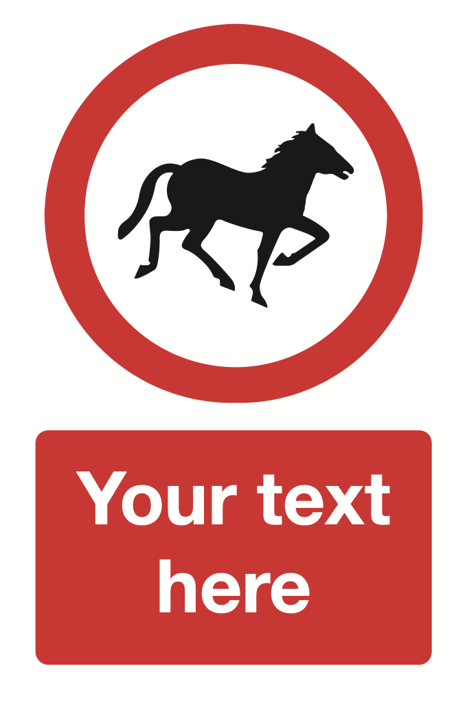 Horses Your Text Here Sign-415B