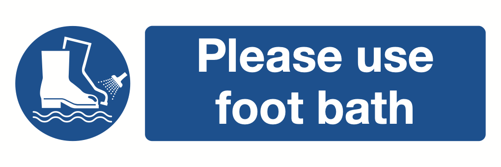 Please Use Foot Bath Sign-432A
