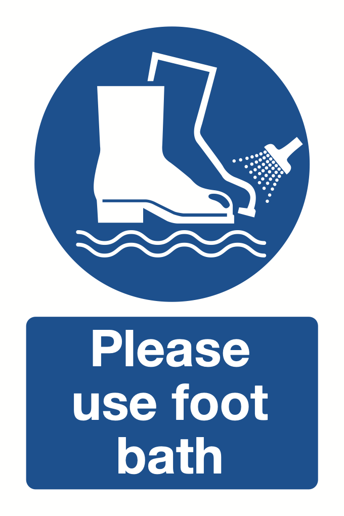 Please Use Foot Bath Sign-432B