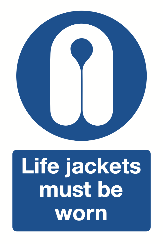 Life Jackets Must Be Worn Sign-438B