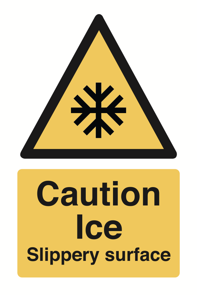 Caution Ice Slippery Surface Sign-4520B