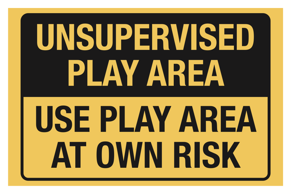 Unsupervised Play Area Sign-4529B