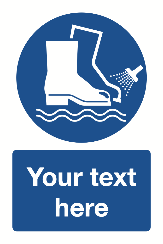 Foot Bath Your Text Here Sign-452B
