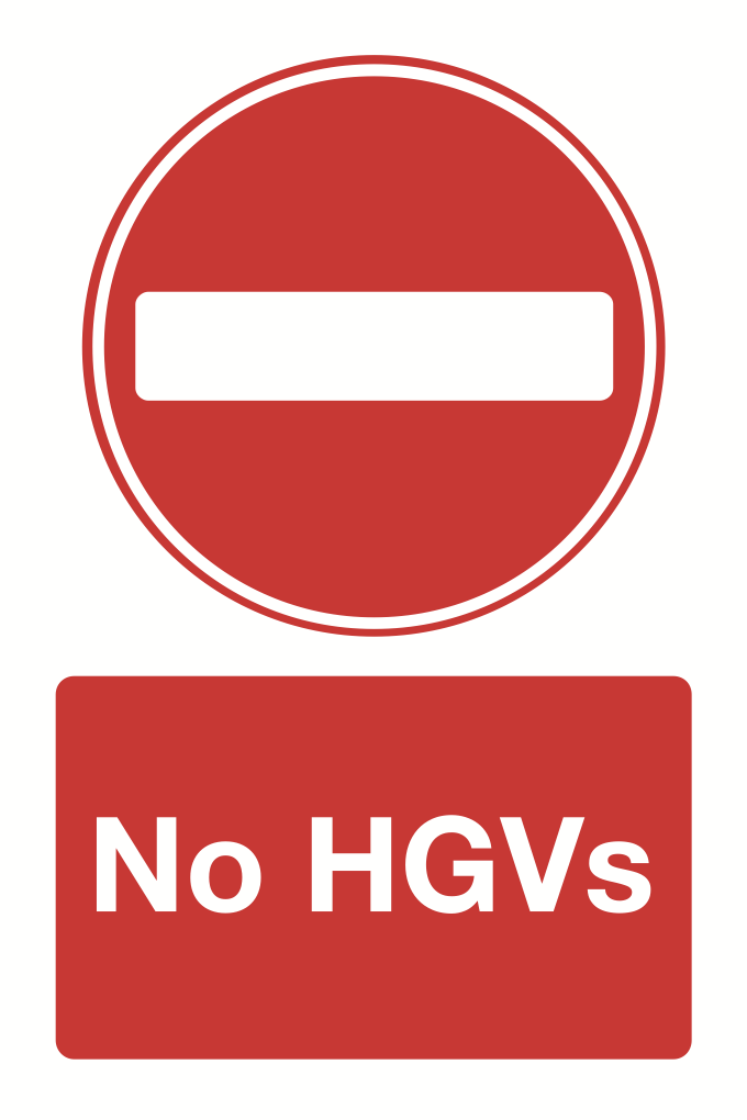 No HGVs Sign-4532B