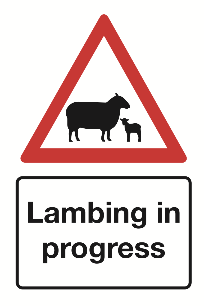 Lambing In Progress Sign-4542B