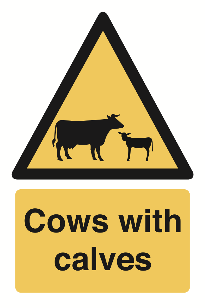 Cows With Calves Sign-4543B