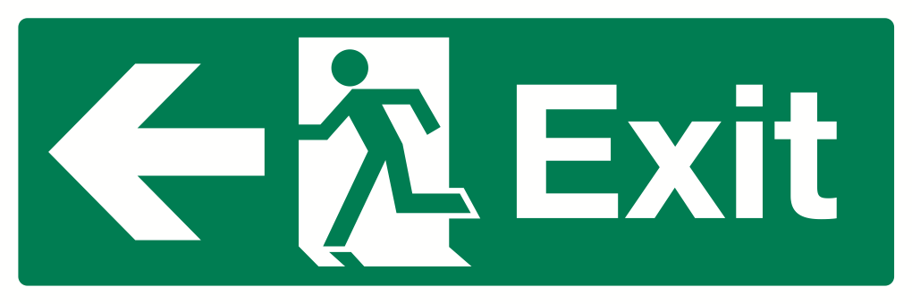 Exit Left Sign-474A