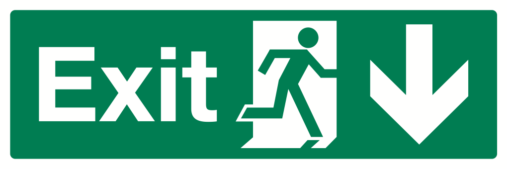Exit Down Sign-475A