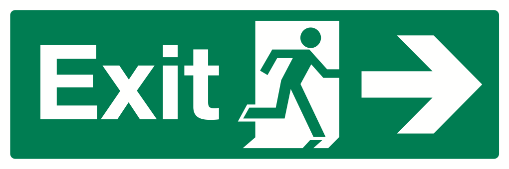 Exit Right Sign-476A