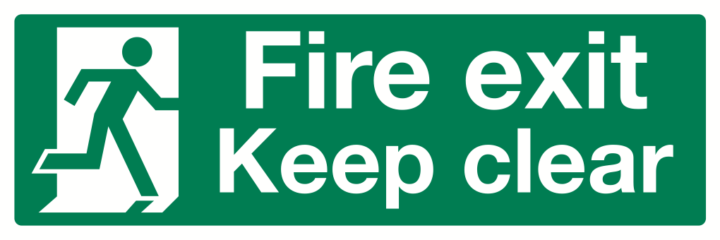 Fire Exit Keep Clear Sign-488A