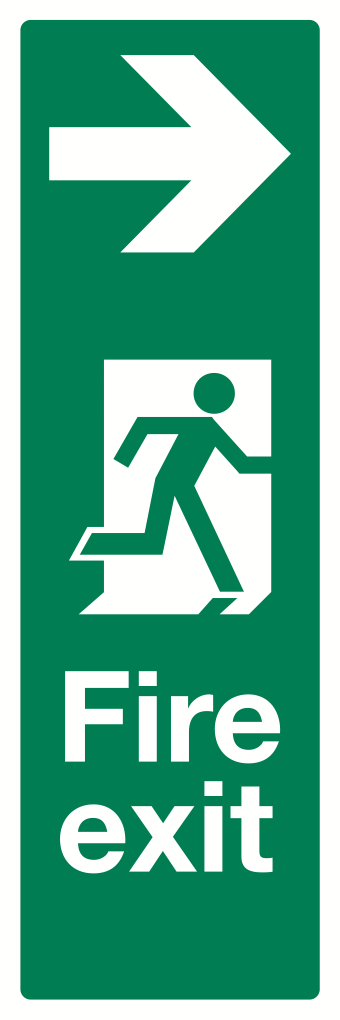 Fire Exit Right Sign-489A