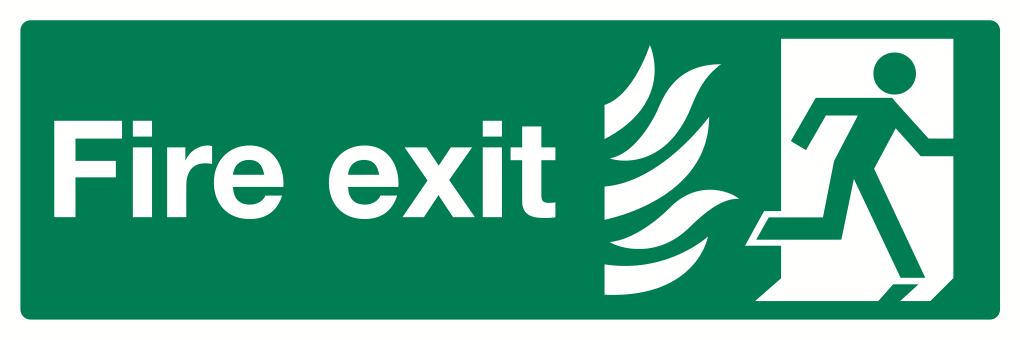 Fire Exit Right Sign-498A