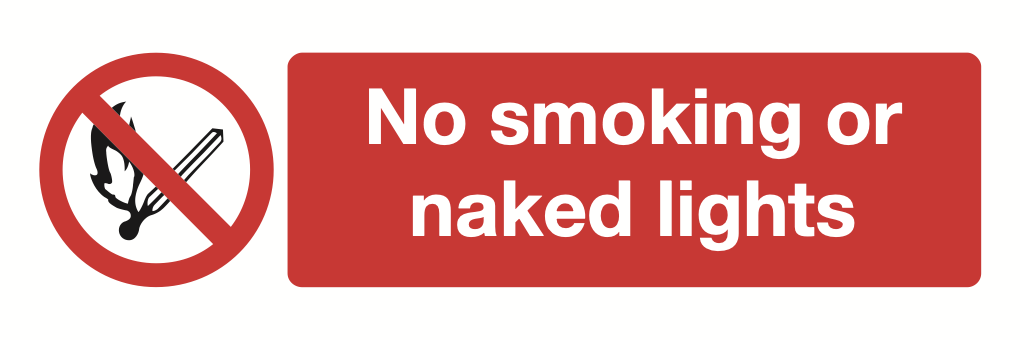 No Smoking Or Naked Lights Sign-507A