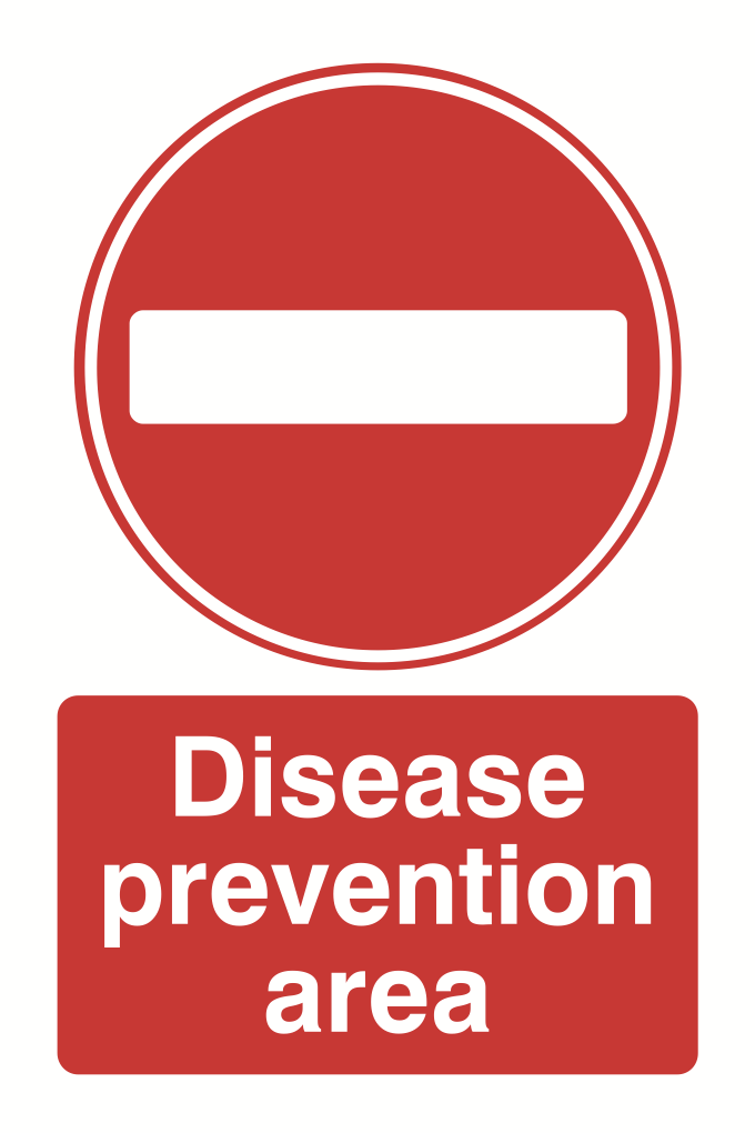 Disease Prevention Area Sign-508B
