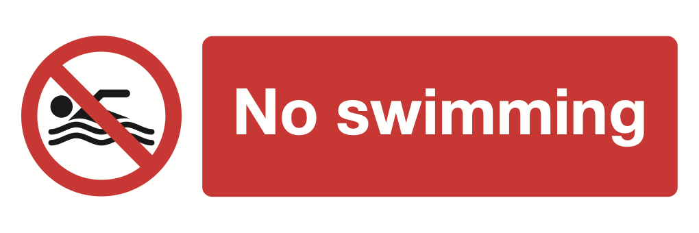 No Swimming Sign-517A