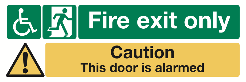 Disabled Fire Exit Only Sign-533A