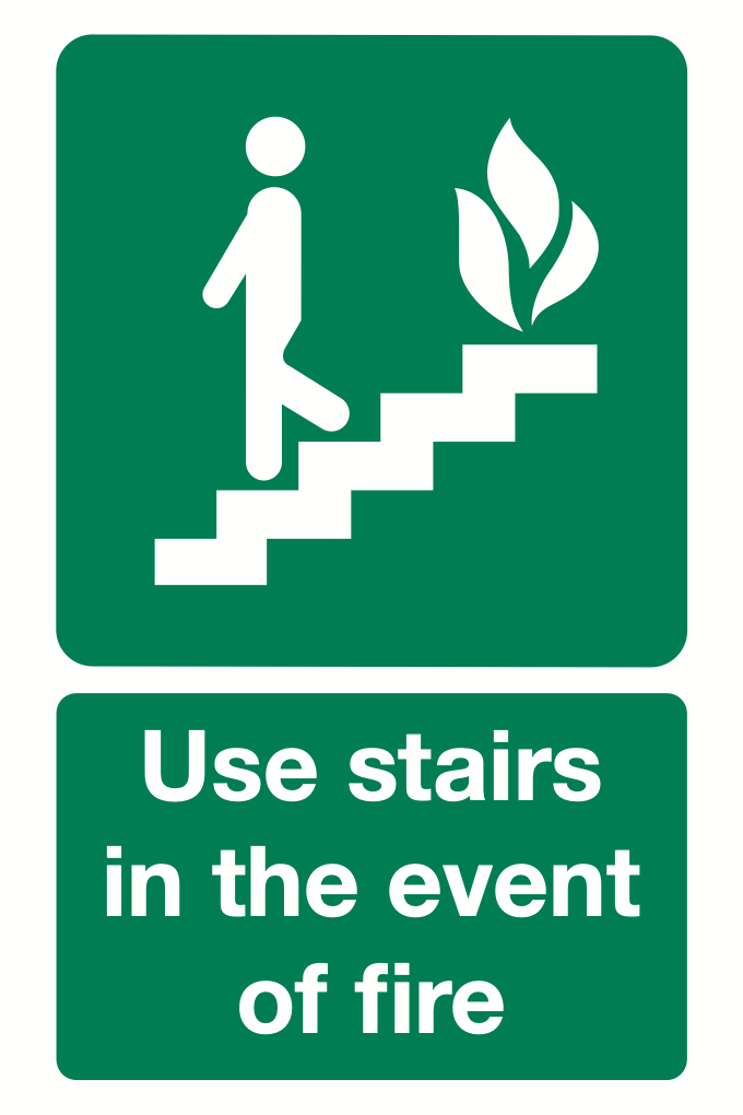 Use Stairs In The Event Of Fire Sign-542B