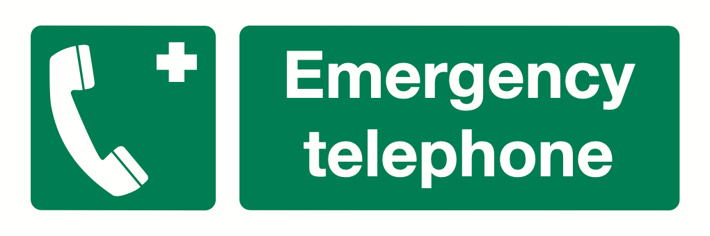 Emergency Telephone Sign-543A