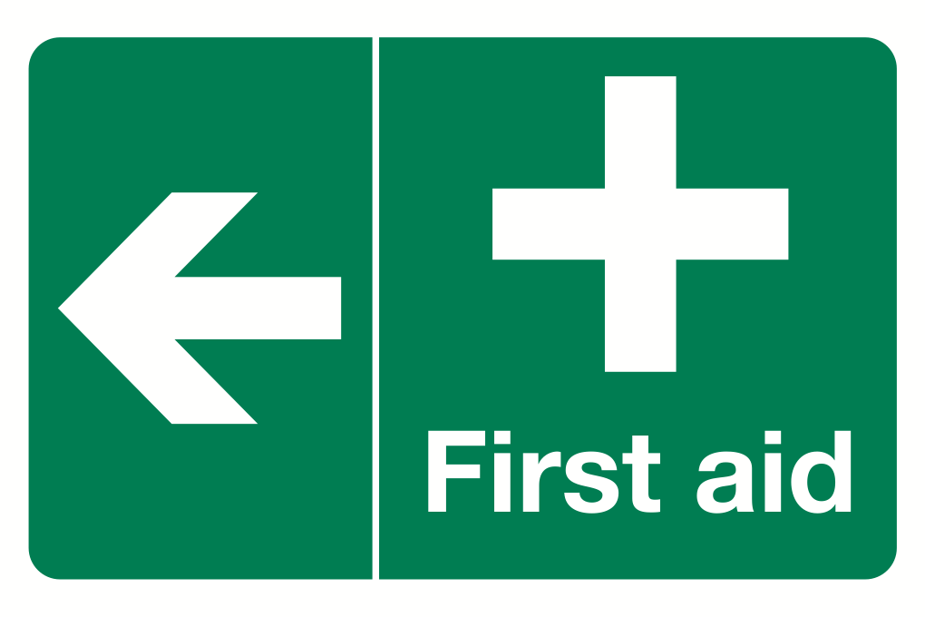 First Aid Left Sign-545B
