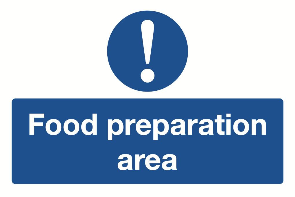 Food Preparation Area Sign-577B
