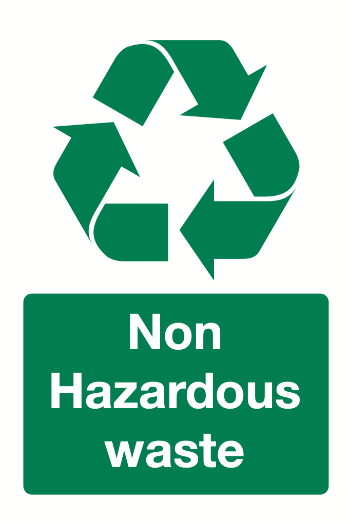Recycling Non Hazardous Waste Sign-586B