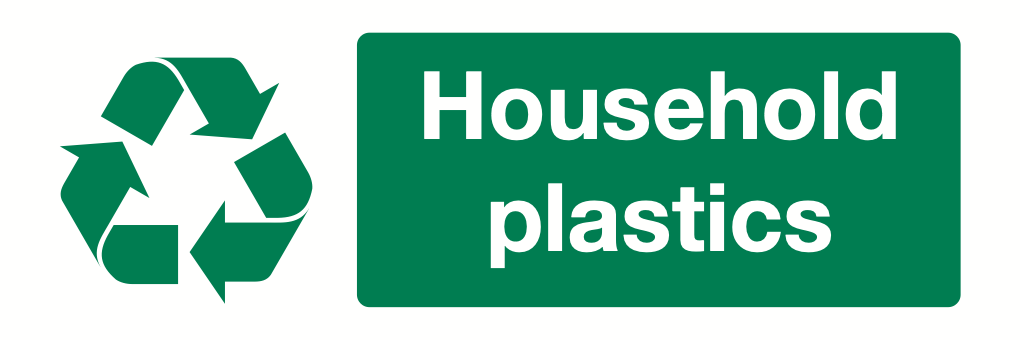 Recycling Household Plastics Sign-587A