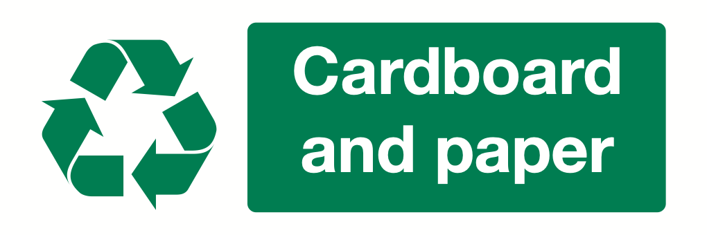 Recycling Cardboard And Paper Sign-588A