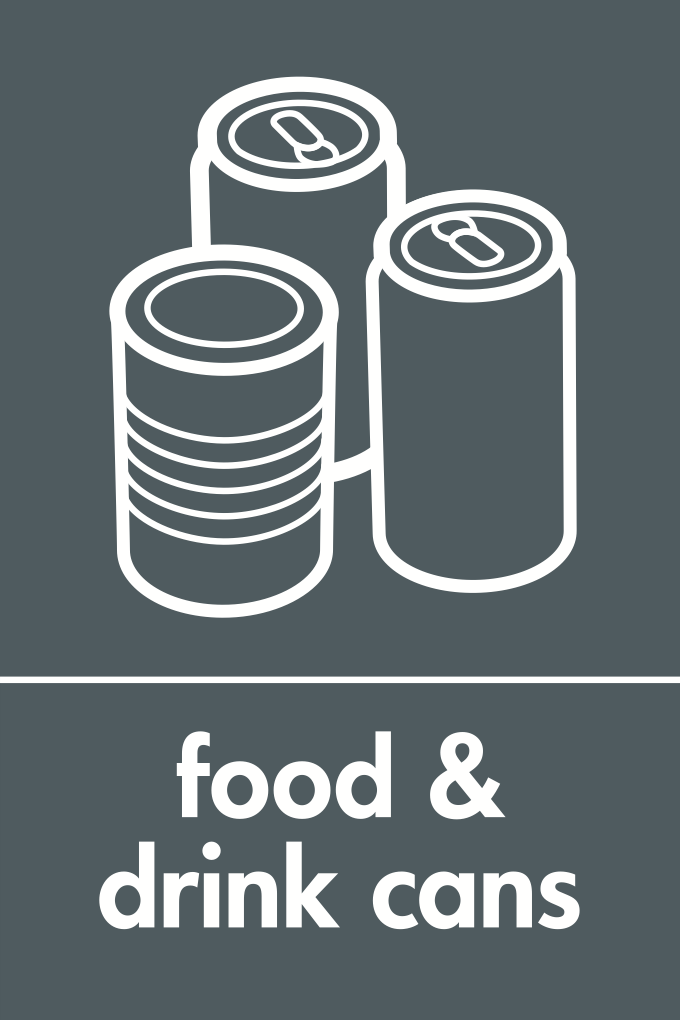 Recycling Food And Drink Cans Sign-598B