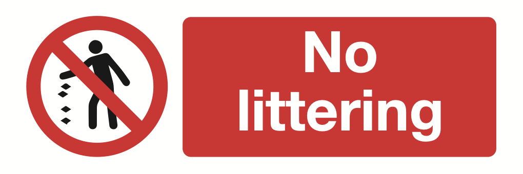 No Littering Sign-612A