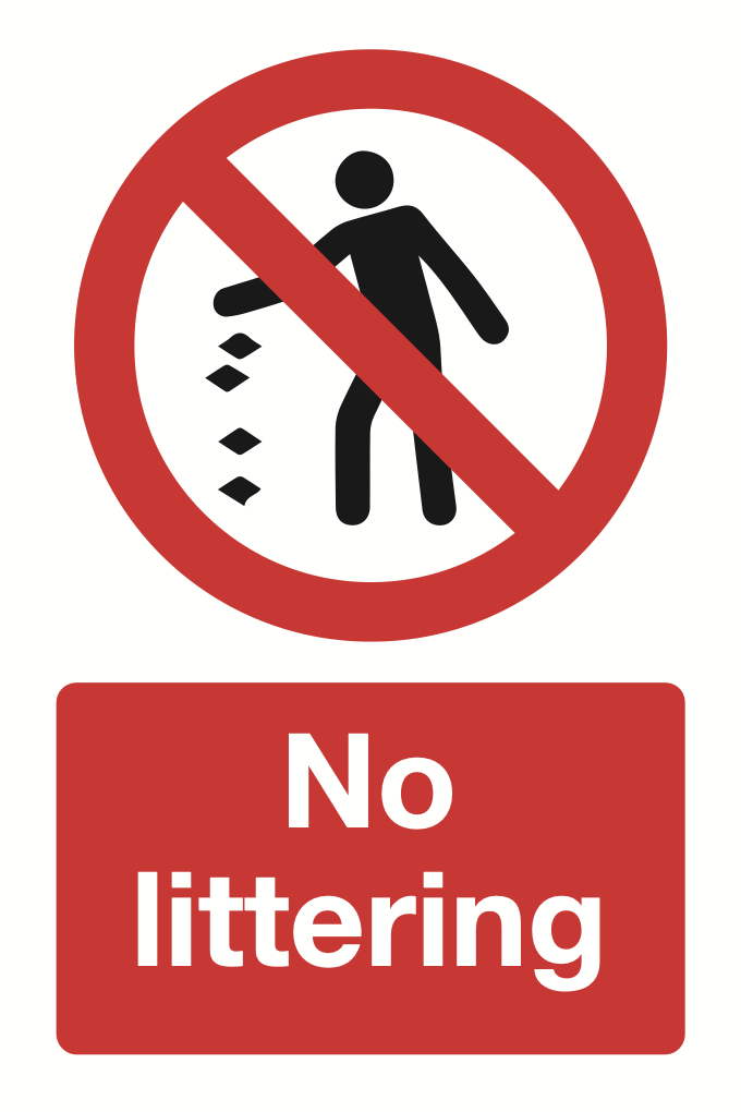No Littering Sign-612B