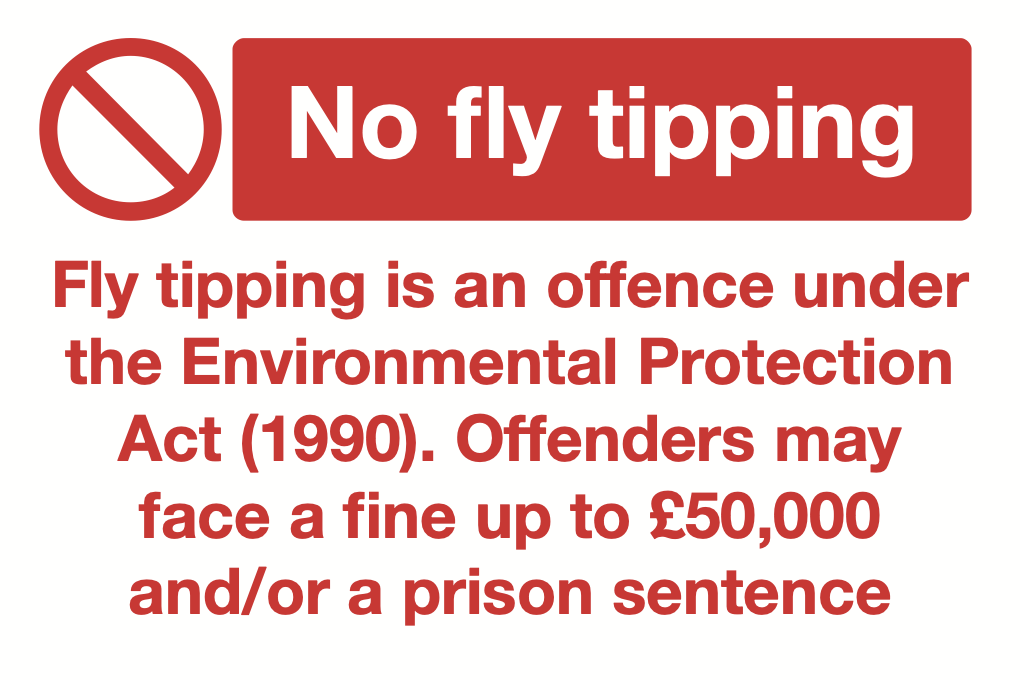 No Fly Tipping Sign-614B