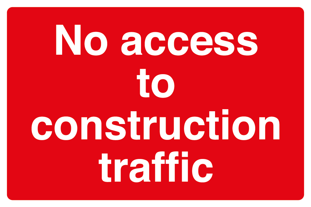 No Access To Construction Traffic Sign-622B