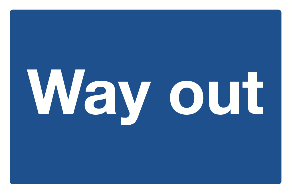 Way Out Sign-635B