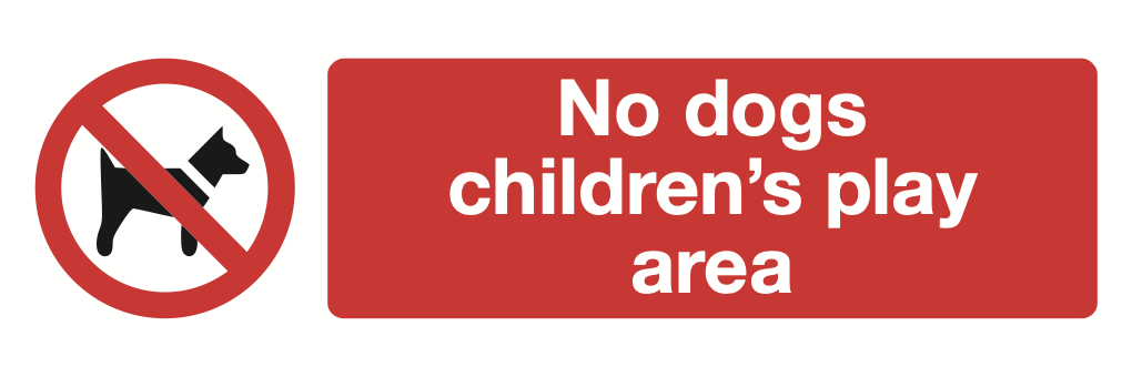 No Dogs Children Play Area Sign-650A