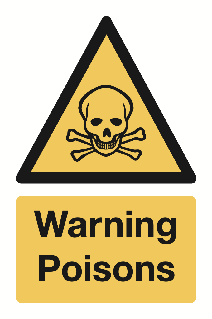 Warning Poisons Sign-663B
