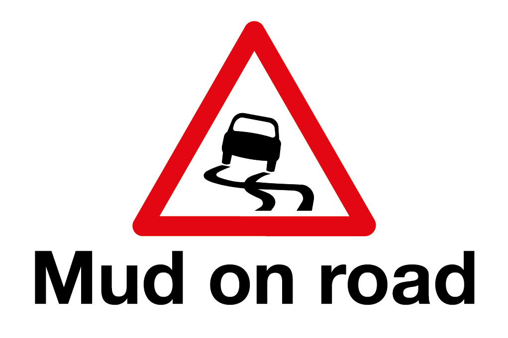 Mud On Road Sign-681B