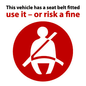 Use Seat Belt Or Risk A Fine Sign-682P Use Seat Belt Or Risk A Fine Sign-682P